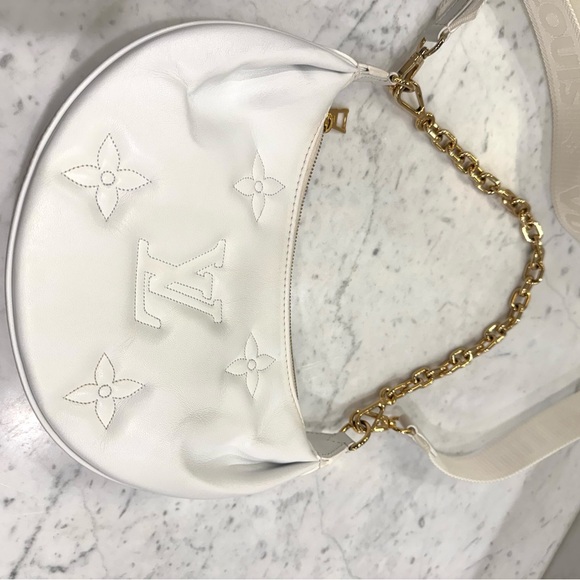 Authentic Louis Vuitton Monogram Bubblegram Over the Moon Shoulder Bag White - Picture 9 of 15
